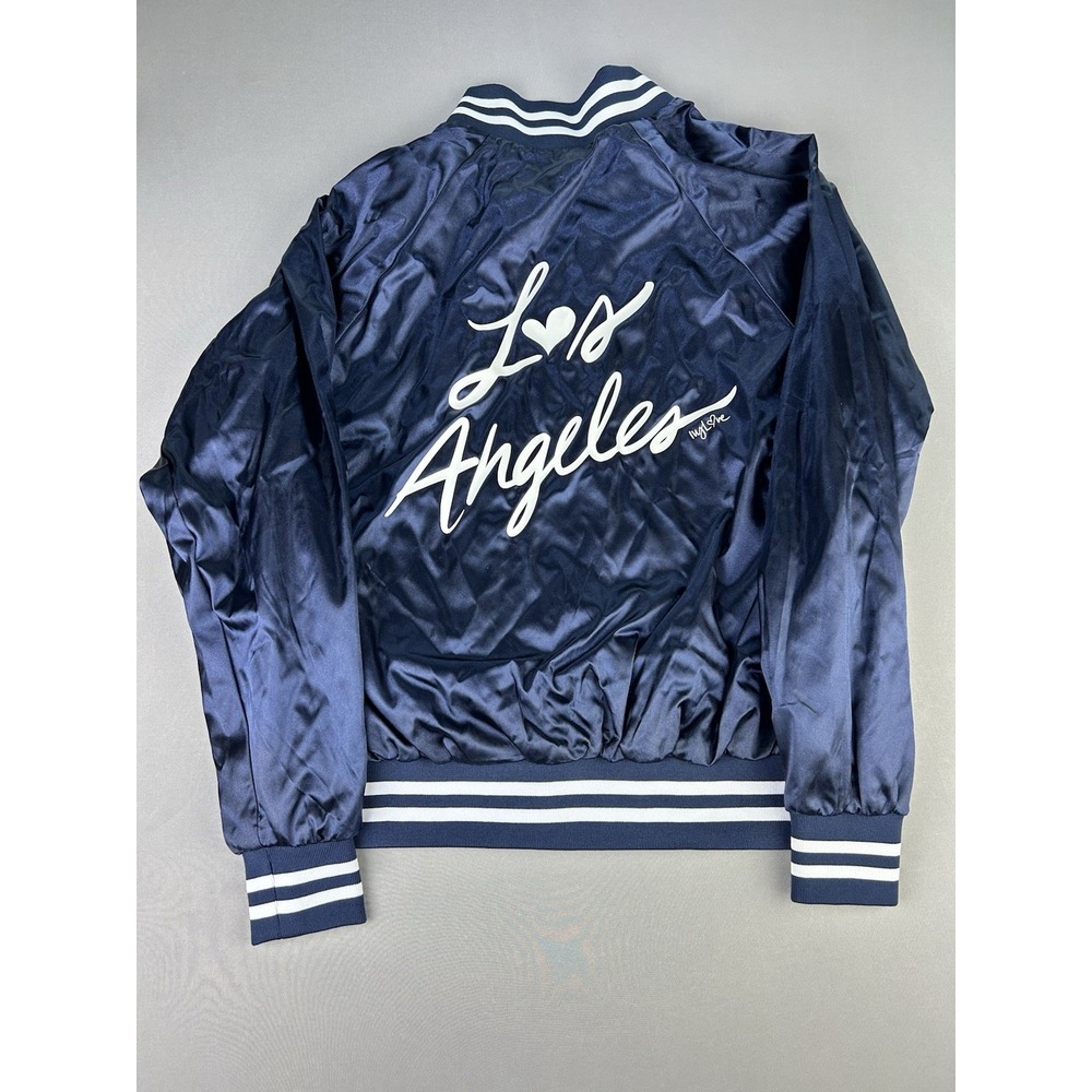 Ivy Love Women's M Los Angeles Navy Blue Bomber‎ Jacket